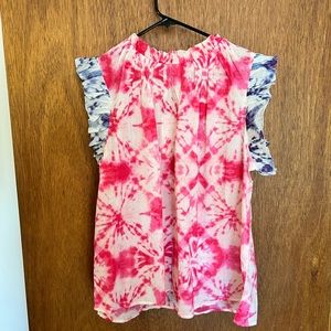 Brightly colored flowy top